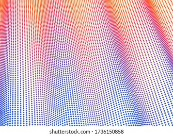 Wavy grid background. 3d abstract vector illustration.