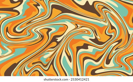 Wavy groovy background for banner, print, package