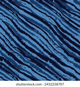 Wavy grunge diagonal abstract pattern for textile print