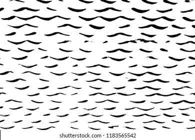 Wavy grunge overlay texture. Wave Stripe Background - simple texture for your design. Distressed artistic overlay template. EPS10 vector.