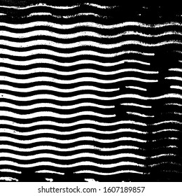 Wavy grunge overlay texture. Wave Stripe Background - simple texture for your design. Distressed artistic overlay template. EPS10 vector.