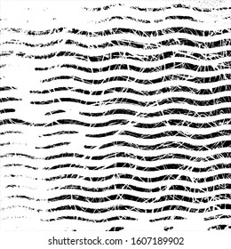 Wavy grunge overlay texture. Wave Stripe Background - simple texture for your design. Distressed artistic overlay template. EPS10 vector.