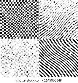 Wavy grunge stripes textures. distressed overlay background .Vector illustration. 