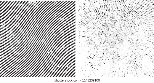Wavy grunge stripes textures. distressed overlay background .Vector illustration. 