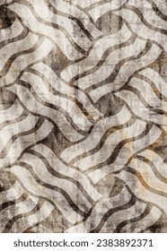 Wavy grunge watercolor brushstroke carpet pattern