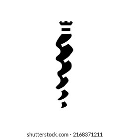 wavy hair accessory glyph icon vector. wavy hair accessory sign. isolated symbol illustration