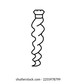 wavy hair accessory line icon vector. wavy hair accessory sign. isolated contour symbol black illustration