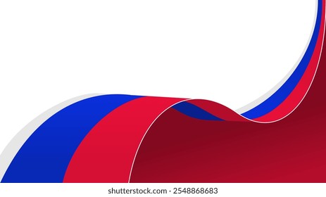 Wellenförmiges Haiti-Flag, Vektorhintergrund mit Kopienraum für Text. Nationalfeiertag