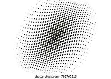 Wavy halftone background. Digital gradient. Dotted pattern with circles, dots, point large scale. Design element for web banners, posters, cards, wallpapers, sites, panels.