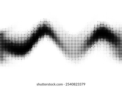 Meio-Tom Ondulado Pontilhado Fundo. HQ preto e branco meio tom pop art fundo