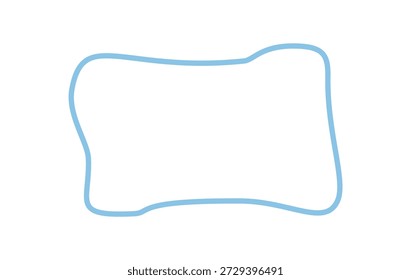 El marco dibujado a mano ondulado con el contorno orgánico del garabato forma un cuadro de texto único del rectángulo. Esta Plantilla vacía con estilo de borde y etiqueta funciona para fondo, póster o tarjeta en un minimalista moderno