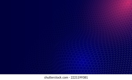 wavy hexagon net abstract background. suitable for poster, banner and other design purpose