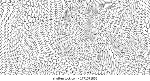 Wavy Hexagon Pattern Modern White Background. Futuristic Technology Illustration. 3D Waves Surface EPS10 Vector
