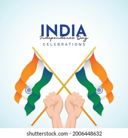 Wavy indian flag design for independence day. India independence day banners template.