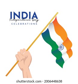 Wavy indian flag design for independence day. India independence day banners template.