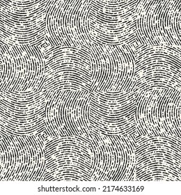 Wavy Ink Brush Stroke Textured Checked Pattern