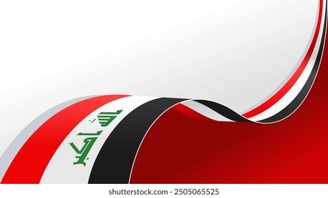 wavy iraq flag vector background with copy space for text. iraq national day