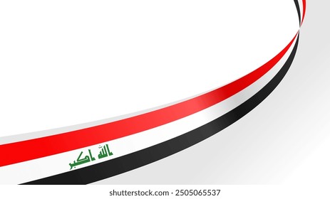 wavy iraq flag vector background with copy space for text. iraq national day