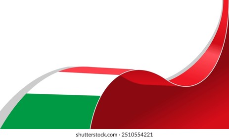 wavy italy flag vector background with copy space for text. italy national day