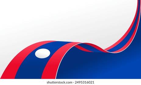 wavy laos flag vector background with copy space for text. laos national day