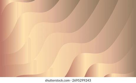 Wavy layered surface abstract design soft pastel coloration smooth flowing silk drapery shape
