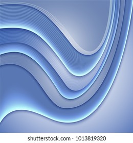 Wavy layers for the cover or banner. Abstract soft vector background