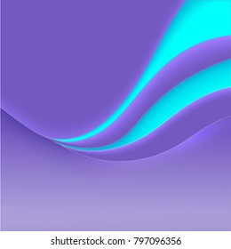 Wavy layers for the cover or banner. Abstract soft vector background