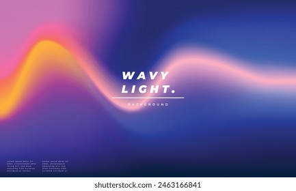 Wavy light gradient mesh background. Colorful fluid color gradation backdrop. Creative bending light template. For social media template, poster, banner, or flyer.