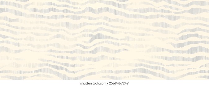 Wavy line background with a cream color. The background features a cream and gray color scheme with a textured, abstract style. Grunge texture background vector. Gray background.