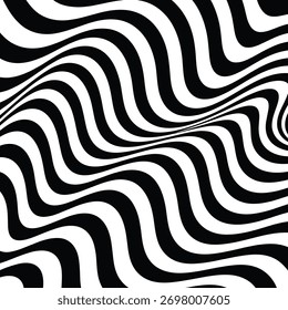 Design De Plano De Fundo De Linha Ondulada Com Preto