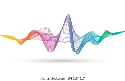 fondo de línea ondulada con colores arcoiris, adecuado para fondos, presentaciones, fondos de pantalla, cubiertas y otros