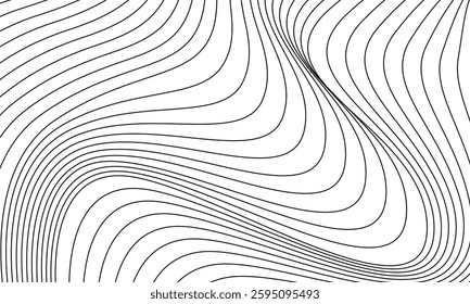 Wavy line background. Vector illustration