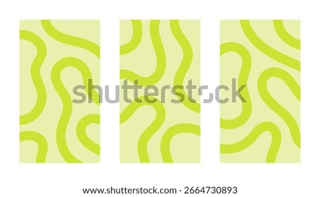 Wavy line backgrounds vector illustration. Retro style abstract backgrounds with bold squiggly lines. Wavy doodle lines art background abstract design.