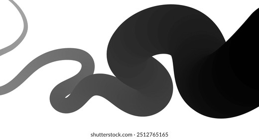 Wavy line with black gradient