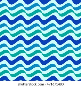 Wavy line color seamless pattern. Fashion graphic background design. Modern stylish abstract texture. Colorful template for prints, textiles, wrapping, wallpaper, website etc. VECTOR illustration