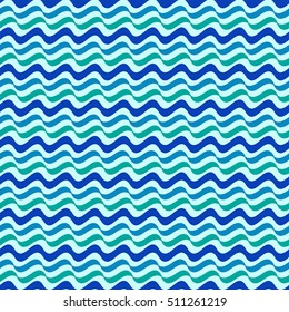 Wavy line color seamless pattern. Fashion graphic background design. Modern stylish abstract texture. Colorful template for prints, textiles, wrapping, wallpaper, website etc. VECTOR illustration