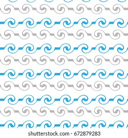 Wavy line color seamless pattern. Fashion graphic background design. Modern stylish abstract texture. Colorful template for prints, textiles, wrapping, wallpaper, website etc. Vector illustration