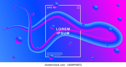 Wavy line with colorful composition. Abstract line background. Colorful fluid line. Trendy gradient shapes composition. Vector Eps10.