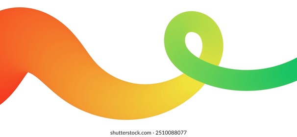 Wavy line with colorful gradient