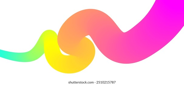 Linha ondulada com gradiente colorido
