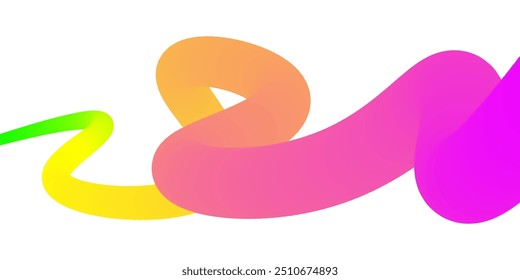 Wavy line with colorful gradient
