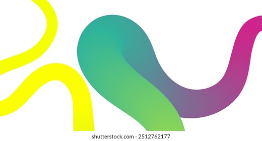 Wavy line with colorful gradient