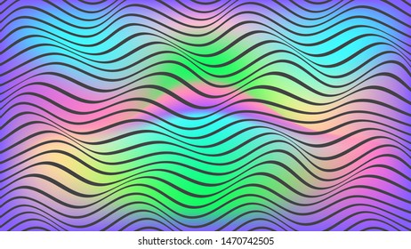 WAVY LINE WITH COLORFUL GRADIENT BACKGROUND. ABSTRACT COVER DESIGN