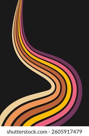 Wavy line design. Dynamic wave. Linear design element. Creative idea template