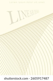 Wavy line design. Dynamic wave. Linear design element. Creative idea template