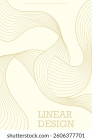 Wavy line design. Dynamic wave. Linear design element. Creative idea template