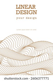 Wavy line design. Dynamic wave. Linear design element. Creative idea template