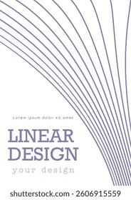 Wavy line design. Dynamic wave. Linear design element. Creative idea template