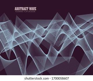 diseño de línea ondulada como frecuencia con fondo sólido