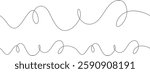 Wavy line with flowing curves. Seamless pattern of continuous wavy lines. Undulating abstract background. Curved single line.